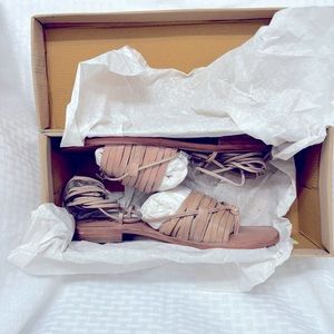 NEW Free People Cami Huarache Strap Sandal, Latte, Women Size 7